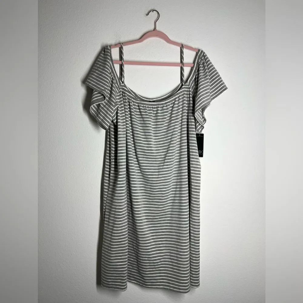 MIK Striped Dress NWT open Shoulders Size 20W